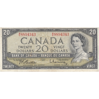 BC-41b 1954 Canada $20 Beattie-Rasminsky, M/E, VF