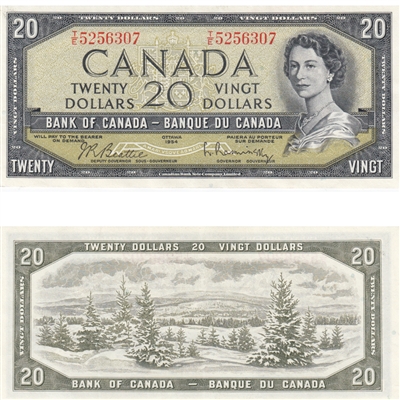 BC-41b 1954 Canada $20 Beattie-Rasminsky, T/E, VF-EF