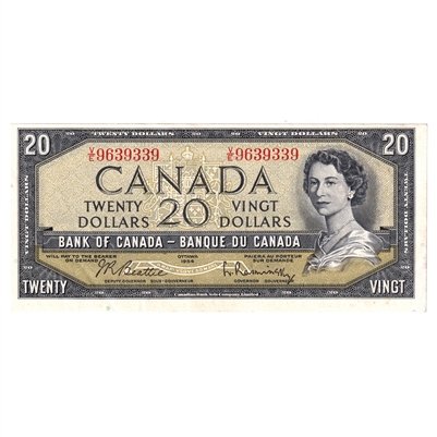 BC-41b 1954 Canada $20 Beattie-Rasminsky, V/E, EF-AU