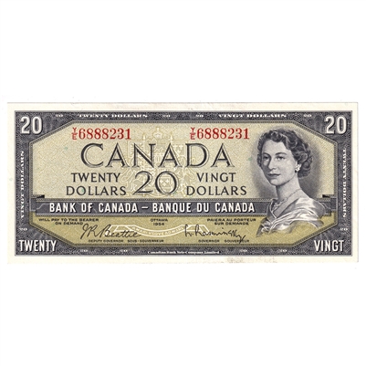 BC-41b 1954 Canada $20 Beattie-Rasminsky, Y/E, AU