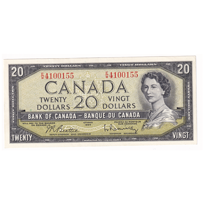 BC-41b 1954 Canada $20 Beattie-Rasminsky, Z/E, EF-AU