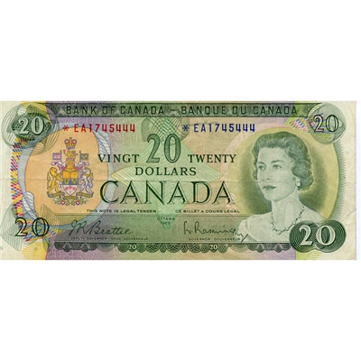 BC-50aA 1969 Canada $20 Beattie-Rasminsky, *EA, F