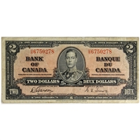 BC-22b 1937 Canada $2 Gordon-Towers, H/B, F