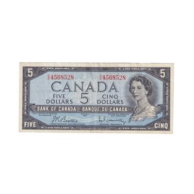 BC-39b 1954 Canada $5 Beattie-Rasminsky, C/X, VF-EF