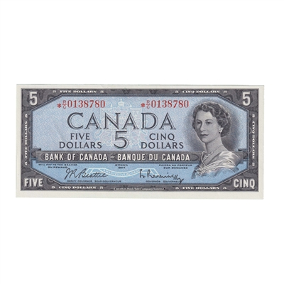 BC-39bA 1954 Canada $5 Beattie-Rasminsky, *R/C, UNC