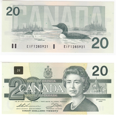 BC-58a 1991 Canada $20 Thiessen-Crow, EIF, UNC