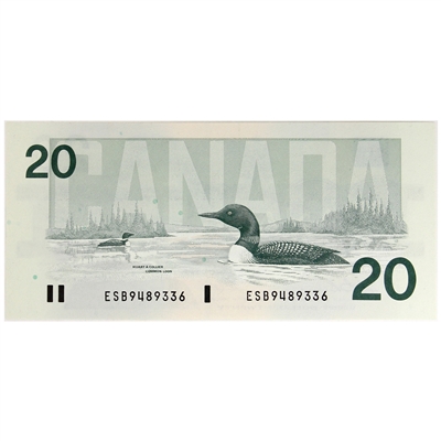 BC-58a 1991 Canada $20 Thiessen-Crow, ESB, CUNC