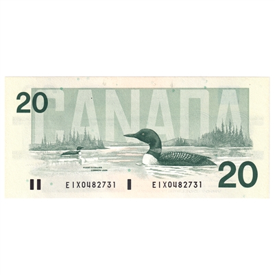 BC-58aA 1991 Canada $20 Thiessen-Crow, EIX Without Serifs, CUNC