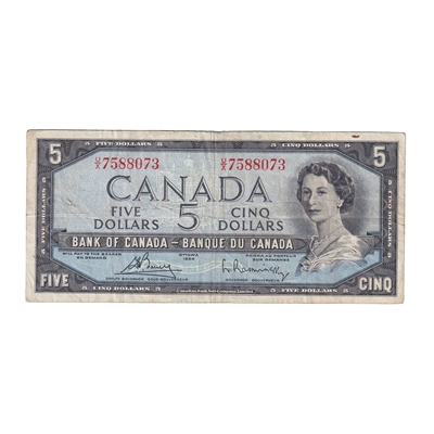 BC-39c 1954 Canada $5 Bouey-Rasminsky, U/X, F