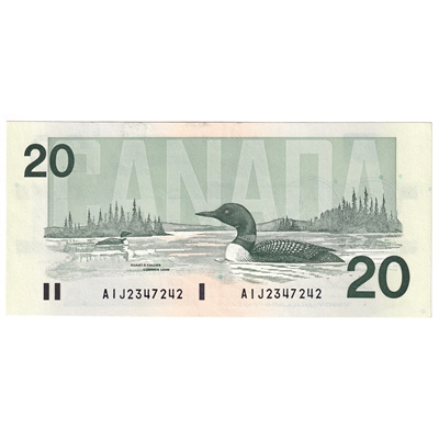 BC-58a-ii 1991 Canada $20 Thiessen-Crow, AIJ, AU-UNC