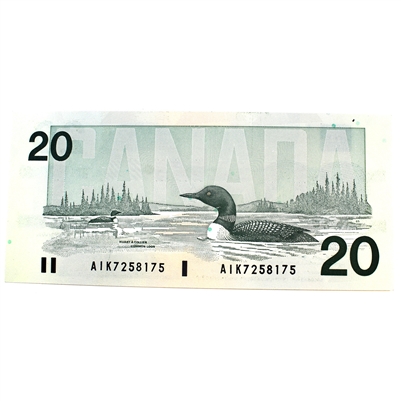 BC-58a-ii 1991 Canada $20 Thiessen-Crow, AIK, CUNC