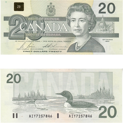BC-58b-i 1991 Canada $20 Bonin-Thiessen, AIY, UNC