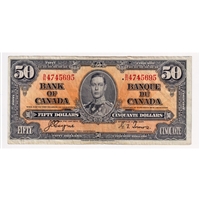 BC-26c 1937 Canada $50 Coyne-Towers, B/H, F-VF