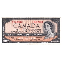 BC-34b 1954 Canada $50 Beattie-Coyne, A/H, EF