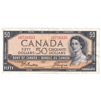 BC-42a 1954 Canada $50 Beattie-Coyne, A/H, AU