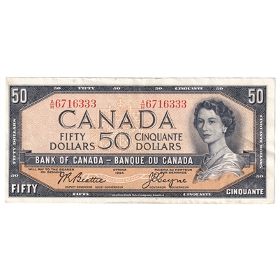 BC-42a 1954 Canada $50 Beattie-Coyne, A/H, AU