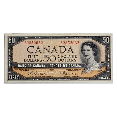 BC-42b 1954 Canada $50 Beattie-Rasminsky, B/H, EF