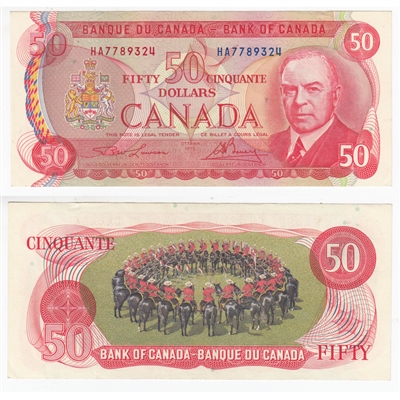 BC-51a 1975 Canada $50 Lawson-Bouey, HA, AU-UNC