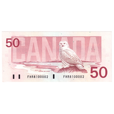 BC-59b 1988 Canada $50 Bonin-Thiessen, FHR, AU-UNC