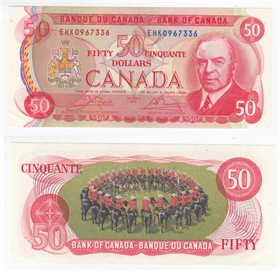 BC-51b 1975 Canada $50 Crow-Bouey, EHK, AU