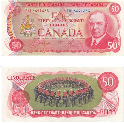 BC-51b 1975 Canada $50 Crow-Bouey, EHL, EF-AU
