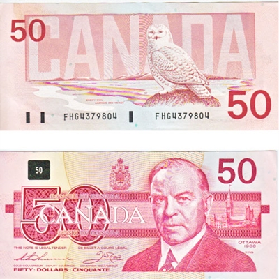 BC-59a 1988 Canada $50 Thiessen-Crow, FHG, Large F, AU