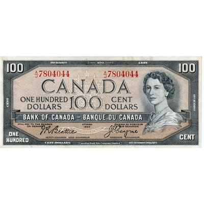 BC-43a 1954 Canada $100 Beattie-Coyne, A/J, EF