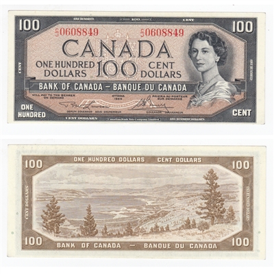 BC-43c 1954 Canada $100 Lawson-Bouey, C/J, EF-AU