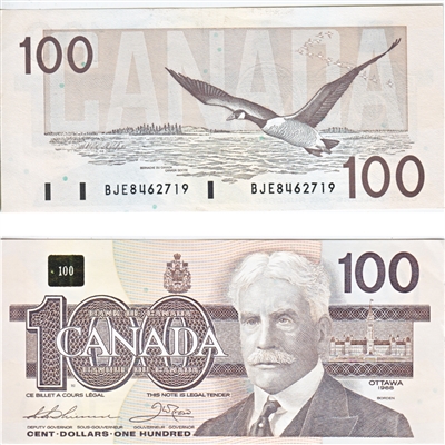 BC-60a-i 1988 Canada $100 Thiessen-Crow, BJE, AU