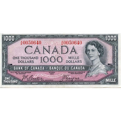 BC-44a 1954 Canada $1000 Beattie-Coyne, A/K, EF