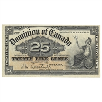 	DC-15a 1900 Dominion 25-cent Shinplaster Courtney, VF-EF