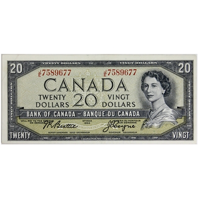 BC-41a 1954 Canada $20 Beattie-Coyne, J/E, EF-AU