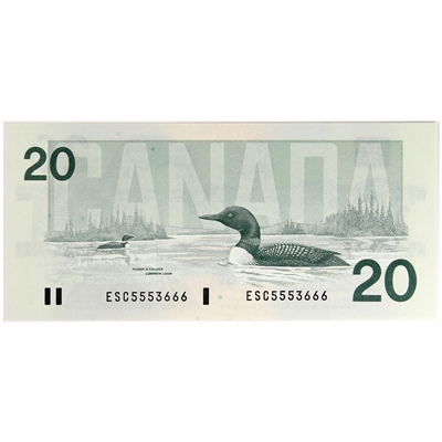 BC-58a 1991 Canada $20 Thiessen-Crow, ESC, CUNC