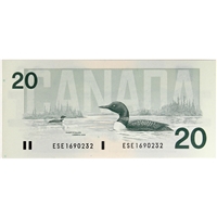 BC-58a 1991 Canada $20 Thiessen-Crow, ESE, AU-UNC