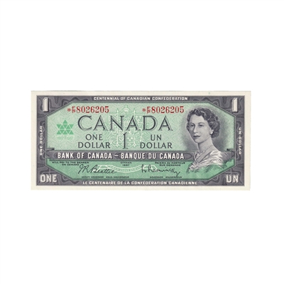 BC-45bA-i 1967 Canada $1 Beattie-Rasminsky, *F/P, CUNC