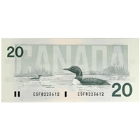 BC-58a 1991 Canada $20 Thiessen-Crow, ESF, CUNC