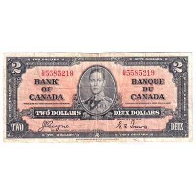 BC-22c 1937 Canada $2 Coyne-Towers, D/R, F-VF