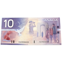 BC-63a 2000 Canada $10 Knight-Thiessen, FDV, AU-UNC