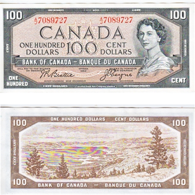 BC-43a 1954 Canada $100 Beattie-Coyne, A/J, EF-AU