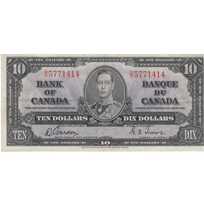 BC-24b 1937 Canada $10 Gordon-Towers, O/D, EF