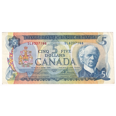BC-48b 1972 Canada $5 Lawson-Bouey, SL, EF