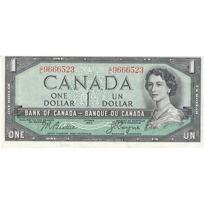 BC-37a 1954 Canada $1 Beattie-Coyne, G/L, EF-AU