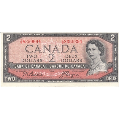 BC-38a 1954 Canada $2 Beattie-Coyne, T/B, EF