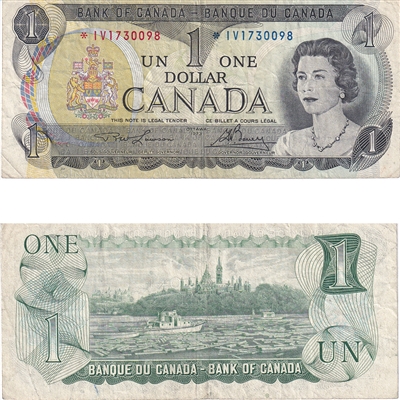 BC-46aA 1973 Canada $1 Lawson-Bouey, *IV, F