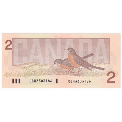 BC-55b 1986 Canada $2 Thiessen-Crow, CBH, CUNC