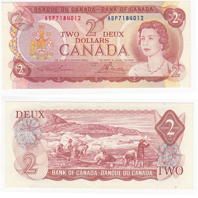BC-47a-i 1974 Canada $2 Lawson-Bouey, ABP, AU