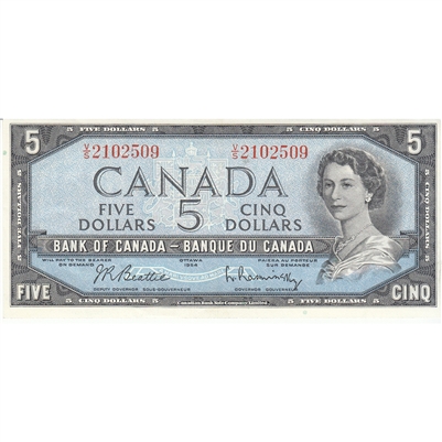 BC-39b 1954 Canada $5 Beattie-Rasminsky, V/S, EF