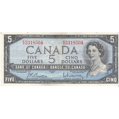 BC-39b 1954 Canada $5 Beattie-Rasminsky, R/X, VF-EF