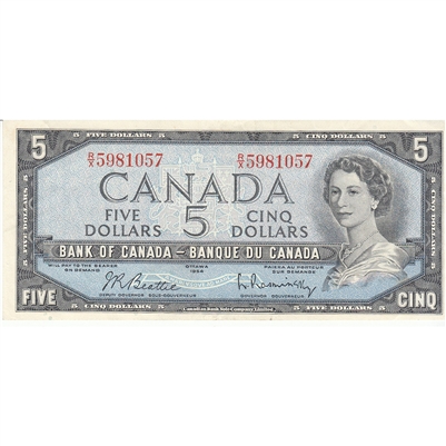 BC-39b 1954 Canada $5 Beattie-Rasminsky, R/X, EF