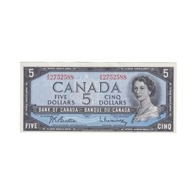 BC-39b 1954 Canada $5 Beattie-Rasminsky, A/S, AU-UNC